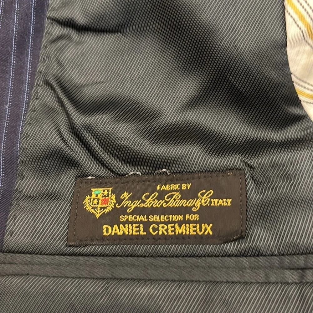 Loro Piano Blue Pinstripe Sport Jacket Blazer Men by Daniel‎ Cremieux Size 38S